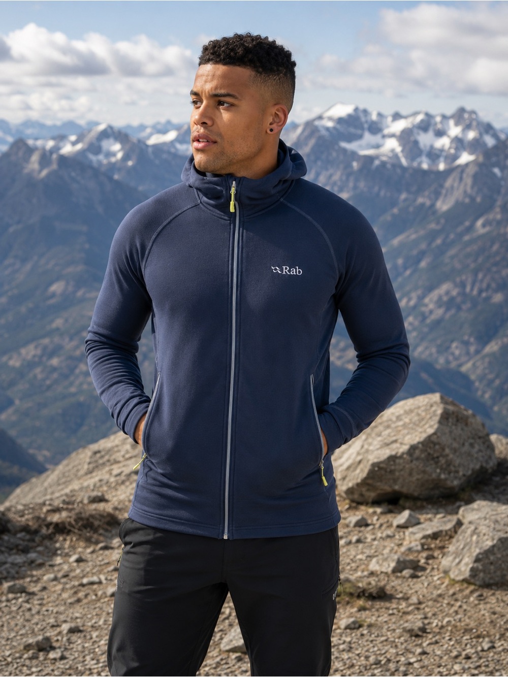 Rab Power Stretch Pro Hoodie Jacket Deep Ink Mens M